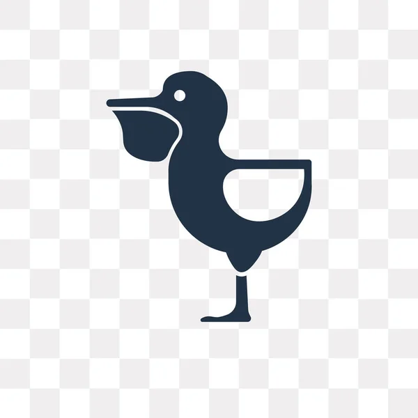 Pelican Vector Icono Aislado Sobre Fondo Transparente Pelican Concepto Transparencia — Vector de stock