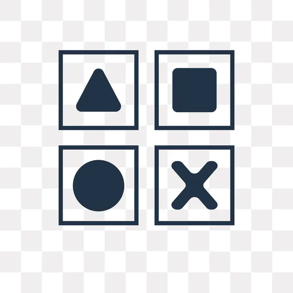 Shapes Vector Pictogram Geïsoleerd Transparante Achtergrond Shapes Transparantie Concept Kunnen — Stockvector