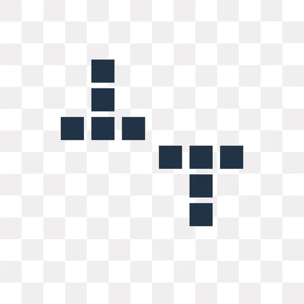 Tetris Vector Pictogram Geïsoleerd Transparante Achtergrond Tetris Transparantie Concept Kunnen — Stockvector