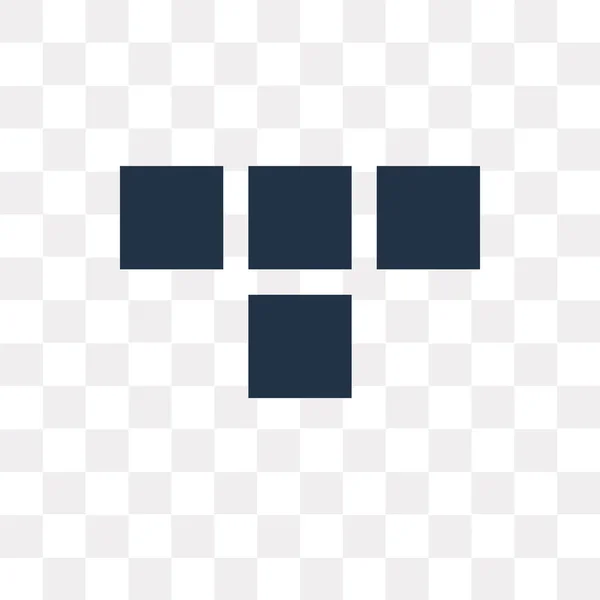 Tetris Vector Icono Aislado Sobre Fondo Transparente Concepto Transparencia Tetris — Vector de stock