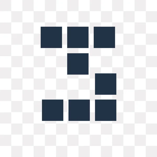 Tetris Vektor Ikonen Isolerad Transparent Bakgrund Tetris Öppenhet Koncept Kan — Stock vektor