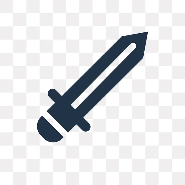 Значок Вектора Ножа Изолирован Прозрачном Фоне Концепция Прозрачности Ножа Использована — стоковый вектор