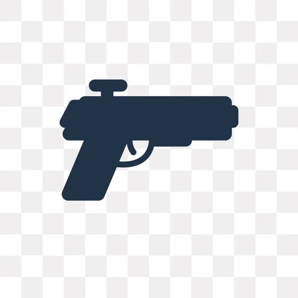 Pistolenvektorsymbol Isoliert Auf Transparentem Hintergrund Pistolentransparenzkonzept Kann Web Und Mobil — Stockvektor