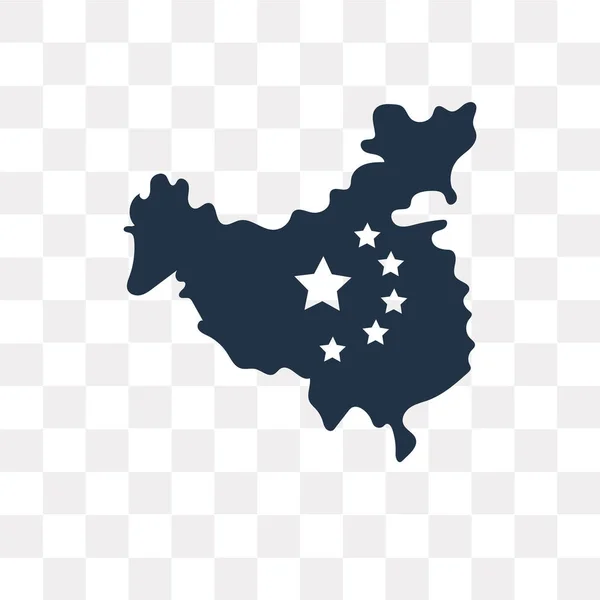 Icône Vectorielle Chine Isolé Sur Fond Transparent Concept Transparence Chine — Image vectorielle