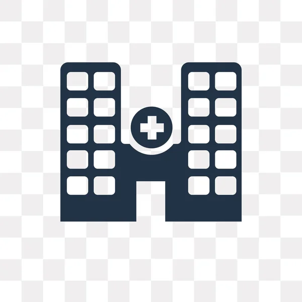 Icono Vectorial Hospitalario Aislado Sobre Fondo Transparente Concepto Transparencia Hospitalaria — Vector de stock