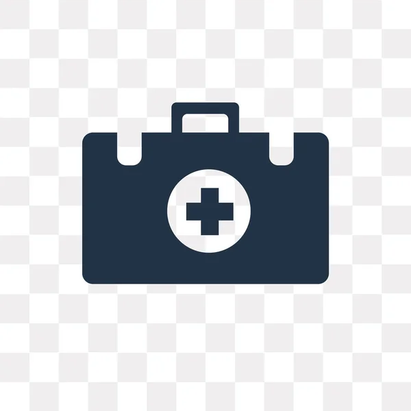 Izolované Průhledné Pozadí Koncept Transparentnosti Lékárnička First Aid Kit Vektorové — Stockový vektor