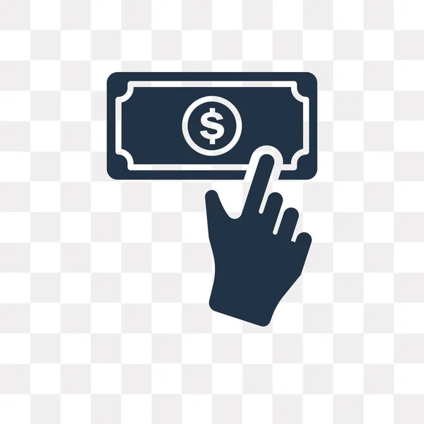 Icono Vector Donación Aislado Fondo Transparente Concepto Transparencia Donación Puede — Vector de stock
