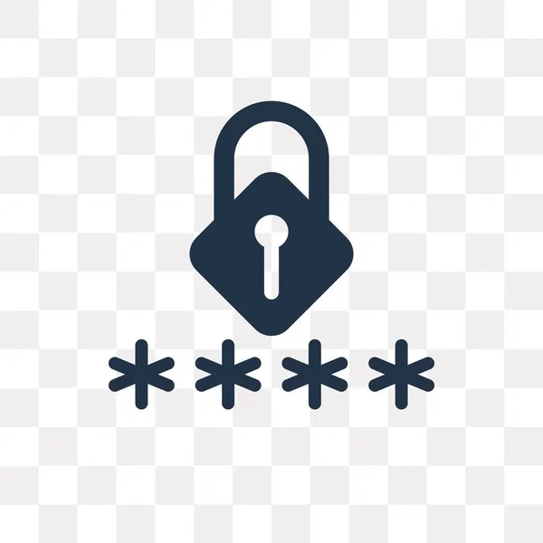 Passwort Vektor Symbol Isoliert Auf Transparentem Hintergrund Kennwort Transparenz Konzept — Stockvektor