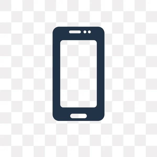 Icône Vectorielle Mobile Isolée Sur Fond Transparent Concept Transparence Mobile — Image vectorielle