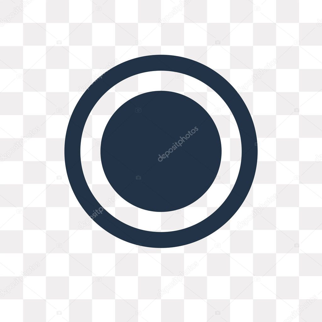 Circle vector icon isolated on transparent background, Circle transparency concept can be used web and mobile