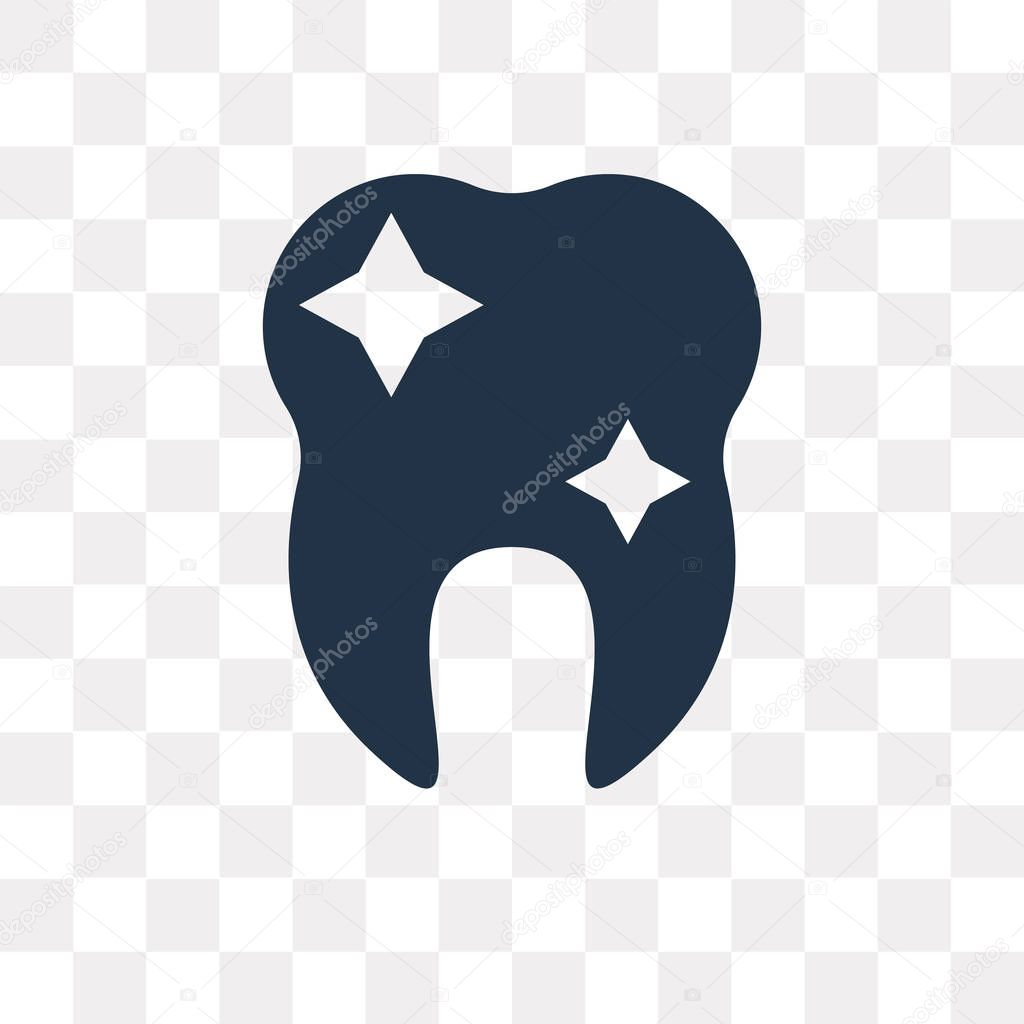 Tooth whitening vector icon isolated on transparent background, Tooth whitening transparency concept can be used web and mobile