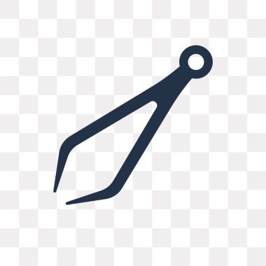 Cımbız şeffaf arka plan üzerinde izole simge vektör, cımbız saydamlık kavramı kullanılan web ve mobil olabilir