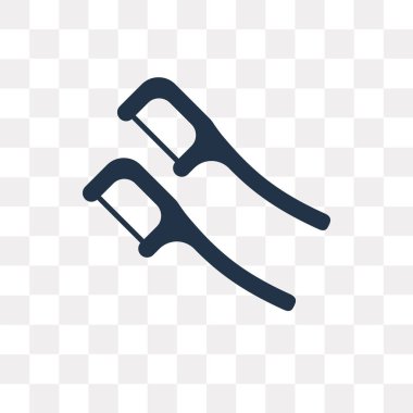 Diş ipi vektör simge şeffaf arka plan üzerinde diş ipi saydamlık kavramı izole kullanılan web ve mobil olabilir