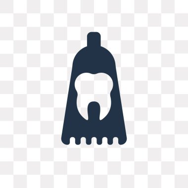 Diş macunu vektör simge şeffaf arka plan üzerinde diş macunu saydamlık kavramı izole kullanılan web ve mobil olabilir