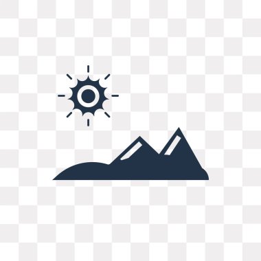 Saydam arka plan üzerinde çöl saydamlık kavramı izole çöl vektör simge kullandığınız web ve mobil olabilir