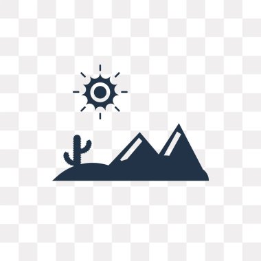 Saydam arka plan üzerinde çöl saydamlık kavramı izole çöl vektör simge kullandığınız web ve mobil olabilir