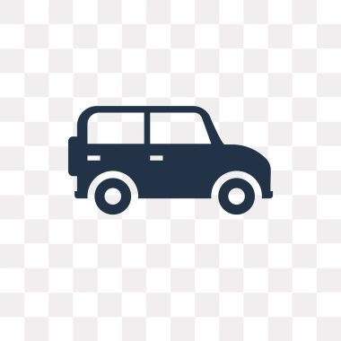 Saydam arka plan üzerinde araba saydamlık kavramı izole araba vektör simge kullandığınız web ve mobil olabilir