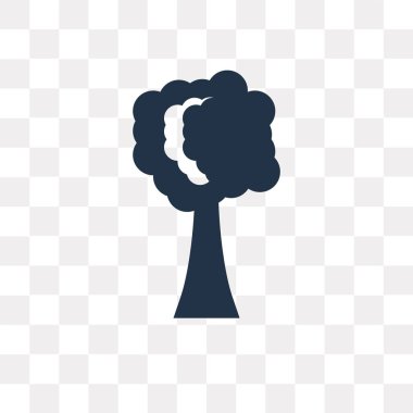 Saydam arka plan üzerinde ağaç saydamlık kavramı izole ağaç vektör simge kullandığınız web ve mobil olabilir