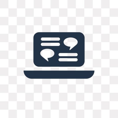 Saydam arka plan üzerinde Online sınıf saydamlık kavramı izole online sınıf vektör simge kullandığınız web ve mobil olabilir