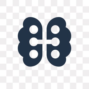 Saydam arka plan üzerinde beyin saydamlık kavramı izole beyin vektör simge kullandığınız web ve mobil olabilir