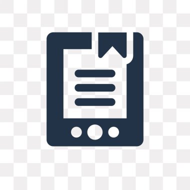 Dijital kitap vektör simge şeffaf arka plan üzerinde dijital kitap saydamlık kavramı izole kullanılan web ve mobil olabilir
