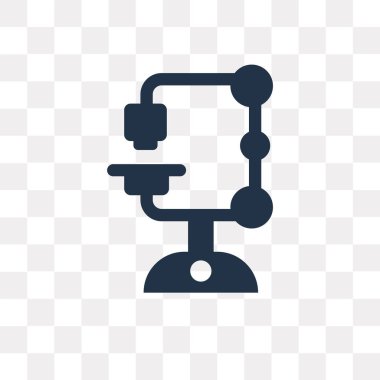 Saydam arka plan üzerinde mikroskop saydamlık kavramı izole mikroskop vektör simge kullandığınız web ve mobil olabilir