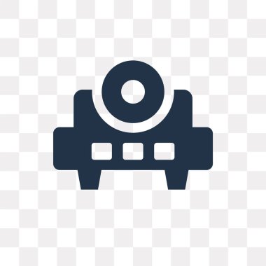 Saydam arka plan üzerinde projektör saydamlık kavramı izole projektör vektör simge kullandığınız web ve mobil olabilir