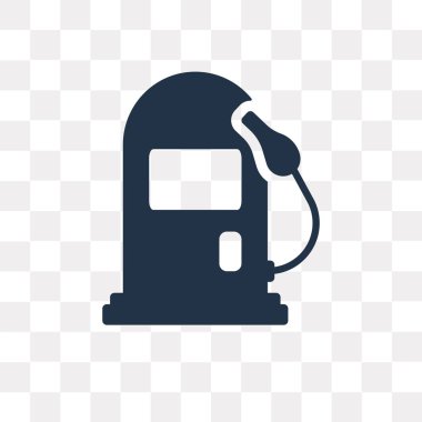 Benzin istasyonu vektör simge şeffaf arka plan üzerinde benzin istasyonu saydamlık kavramı izole kullanılan web ve mobil olabilir