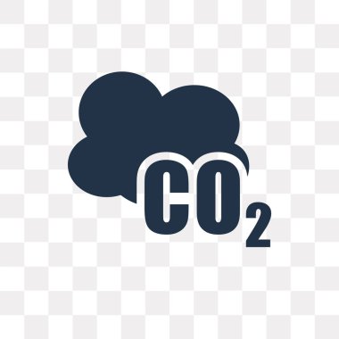 Saydam arka plan üzerinde Co2 saydamlık kavramı izole Co2 vektör simge kullandığınız web ve mobil olabilir