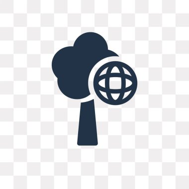 Saydam arka plan üzerinde dünya çapında saydamlık kavramı izole dünya çapında vektör simge kullandığınız web ve mobil olabilir