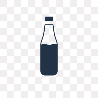 Saydam arka plan üzerinde şişe saydamlık kavramı izole şişe vektör simge kullandığınız web ve mobil olabilir