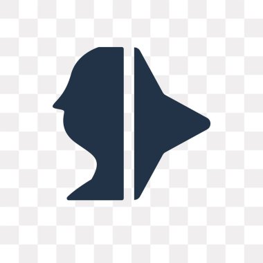 Saydam arka plan üzerinde profil saydamlık kavramı izole profil vektör simge kullandığınız web ve mobil olabilir