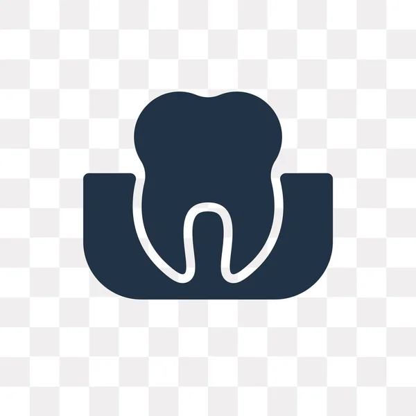 Zahn Vektor Symbol Isoliert Auf Transparentem Hintergrund Zahn Transparenz Konzept — Stockvektor
