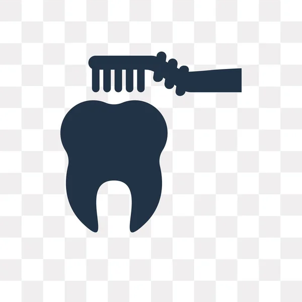 Ząb Wektor Ikona Białym Tle Przezroczystym Tle Pojęcie Przejrzystości Zębów — Wektor stockowy