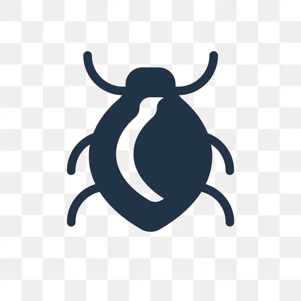 Beetle Vektor Ikonen Isolerad Transparent Bakgrund Beetle Öppenhet Concept Kan — Stock vektor