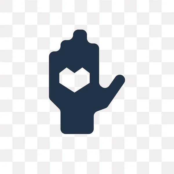 Vector Handpictogram Geïsoleerd Transparante Achtergrond Hand Transparantie Concept Kunnen Gebruikte — Stockvector