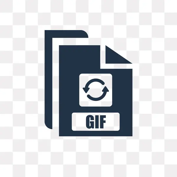 Ícone Vetor Gif Isolado Fundo Transparente Conceito Transparência Gif Pode —  Vetores de Stock