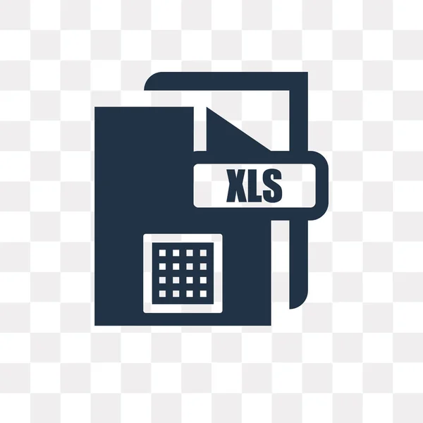 Xls Εικονίδιο Διάνυσμα Απομονώνονται Διαφανές Φόντο Xls Διαφάνεια Έννοια Μπορεί — Διανυσματικό Αρχείο