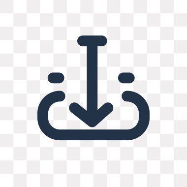 Download şeffaf arka plan üzerinde izole vektör simge Download saydamlık kavramı kullanılan web ve mobil olabilir