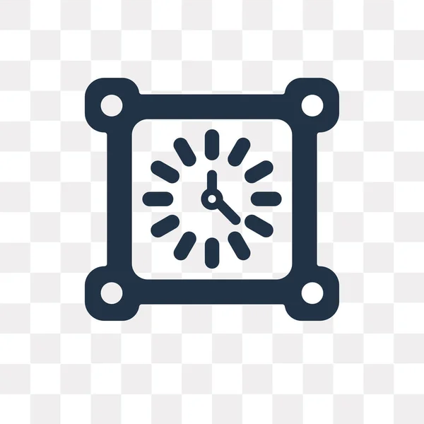 Reloj Icono Vectorial Aislado Sobre Fondo Transparente Reloj Concepto Transparencia — Archivo Imágenes Vectoriales