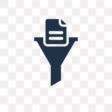 Filtre vektör simgesi şeffaf arka plan üzerinde filtre saydamlık kavramı izole olabilir kullanılan web ve mobil