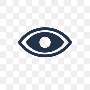 Saydam arka plan üzerinde vizyon saydamlık kavramı izole vizyon vektör simge kullandığınız web ve mobil olabilir