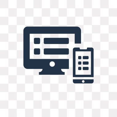 Saydam arka plan üzerinde duyarlı saydamlık kavramı izole duyarlı vektör simge kullandığınız web ve mobil olabilir