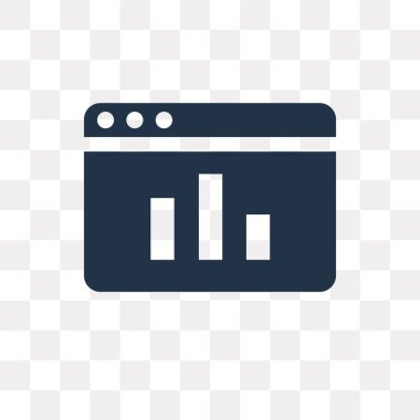 Analytics şeffaf arka plan üzerinde izole simge vektör, Analytics saydamlık kavramı kullanılan web ve mobil olabilir