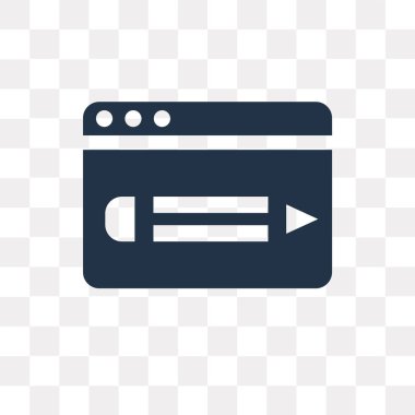 Kullandığınız web ve mobil tarayıcı vektör simge şeffaf arka plan üzerinde tarayıcı saydamlık kavramı izole olabilir