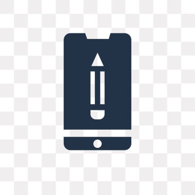 Saydam arka plan üzerinde Smartphone saydamlık kavramı izole Smartphone vektör simge kullandığınız web ve mobil olabilir