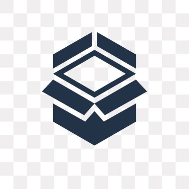 Aç kutusuna vektör simge şeffaf arka plan üzerinde aç kutusunun saydamlık kavramı izole kullanılan web ve mobil olabilir