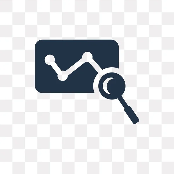 Analytics Vector Icon Elszigetelt Átlátszó Háttér Analytics Átláthatóság Fogalma Használt — Stock Vector