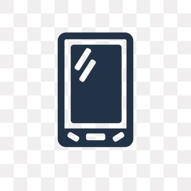 Saydam arka plan üzerinde Smartphone saydamlık kavramı izole Smartphone vektör simge kullandığınız web ve mobil olabilir