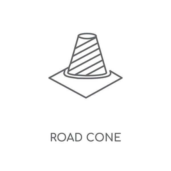 ไอคอนเช งเส นของ Road Cone การออกแบบส กษณ แนวค Road Cone — ภาพเวกเตอร์สต็อก